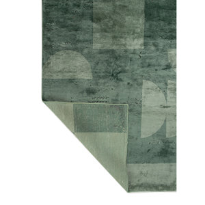 Tapis en soie de bambou noué à la main Kavi Green, motif abstrait Free Verse, style classique pour la décoration de la maison et du salon EPB-367 - Product Image 5