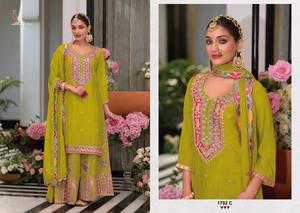 Designer Silk Salwar Suit with Handwork Fashion-Style Long Pakistani Salwar Kameez Dupatta Dress for Party Wedding Functions - Product Image 4