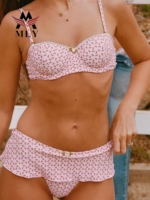 MLY 2026 Zomer Zwempak Brede Bandjes Dames Sexy Tweedelig Bikini Set Vooraan Geknoopt Zwemkleding Badpak Vrouwelijk Sexy Zwempakken