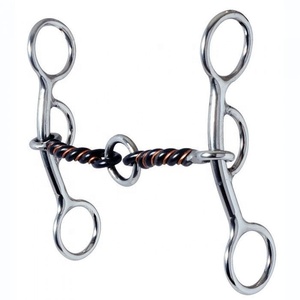 Bocado de Brida TOUGH TACK de Acero Inoxidable con Anillo en D y Boquilla de Rodillo de Cobre para Caballos - Product Image 5