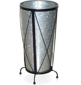 Support de rangement galvanisé pour parapluies Couleur argent Bien poli Idéal pour la décoration intérieure du hall d'entrée de la maison Ombre royale Revêtement en poudre - Product Image 1