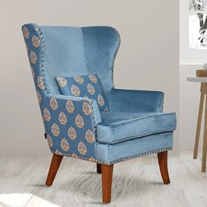 Orlan Contemporary Fabric <b>Wing</b> <b>Chair</b> Stylish Comfortable Seating for Living Room - Product Image 1