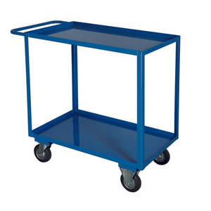 2-Tier Medium Portatutto with Containment Border and Swivel Wheels Metal Tool <b>Storage</b> Tote - Product Image 1