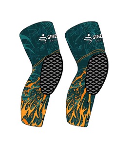 Custom Made Wrestling Honeycomb <b>Knee</b> <b>Pads</b> Polyester Neoprene Adjustable Elasticity Breathable Anti-Collision <b>Knee</b> Support - Product Image 3