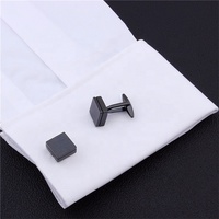 Gemelos personalizados en forma de cuadrado 3D, para hombre, regalo de negocios, amigo