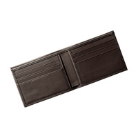 Dompet Pria Panjang Vertikal Kulit Asli Bertekstur Cokelat Mewah Buatan Tangan Tahan Air Jahitan Kontras Anti RFID