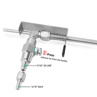 Pistolet de remplissage de bouteilles en acier inoxydable, kit de carbonatation pour fût de bière maison avec remplissage CO2, utilisation intuitive à une main