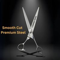 Ciseaux de barbier professionnels Juntetsu Mastersmith Cobalt courbés de 7 pouces, légers et tranchants, en acier inoxydable japonais 440C