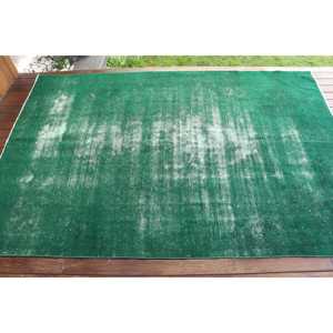 0.5x8.4 ft Turkish Vintage Rug, <b>Runner</b> Rug, <b>Green</b> White Floral Wool Rug - Product Image 3