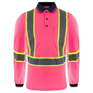 Camiseta de Seguridad de Alta Visibilidad para Hombre, Tejida, Manga Larga, Reflectante, Transpirable, Impermeable y de Secado Rápido - Product Image 4