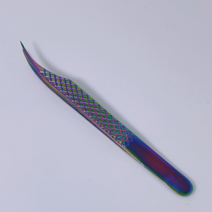 Pince à épiler pour faux cils en acier inoxydable de qualité fine droite et incurvée - Product Image 1