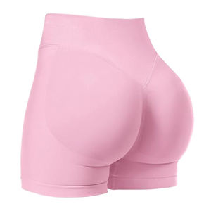 Logo personnalisé Plus Size Gym Sport Fitness Workout Seamless en différentes couleurs Scrunch Butt Shorts pour les femmes - Product Image 2