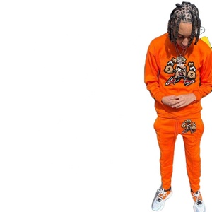 Sweat à capuche épais pour homme en molleton polyester/coton 350 g/m², couleur unie, coupe classique, anti-rétrécissement, sans cordon, sans poche, idéal pour l'automne - Product Image 2