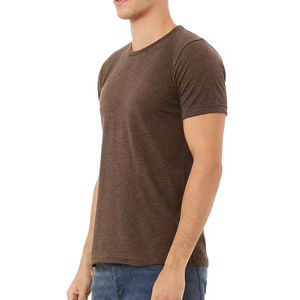 เสื้อยืดกีฬาผ้าถักสำหรับผู้ชายทรงหลวมโอเวอร์ไซส์ทำจากผ้าฝ้าย100% - Product Image 2