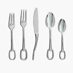 High-End Dining Essentials Polished Steel Spoon <b>Fork</b> <b>Knife</b> Set Perfect for Restaurant Home <b>and</b> Celebrations - Product Image 2