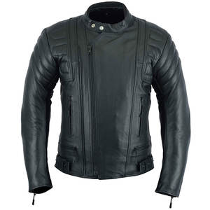 Veste en cuir de vachette tendance pour hommes, vente en gros bon marché, veste en cuir pur haute couture pour hommes, respirante - Product Image 1