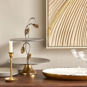 ที่วางเค้กทำจากไม้และเรซิ่นที่ตกแต่งอย่างหรูหราแท่นวางขนมหวานสำหรับงานเลี้ยงวันเกิดงานแต่งงานและห้องครัวในบ้านแบบทันสมัยใช้จากอินเดีย - Product Image 2