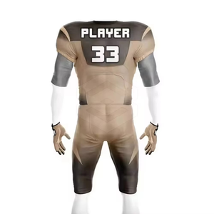 Venta caliente mejor uniforme de fútbol americano con mangas cortas nuevo diseño OEM fabricación a precio competitivo - Product Image 4