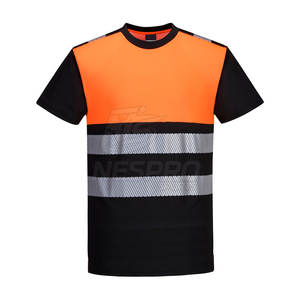 Camiseta de trabajo de secado rápido de poliéster 100% de alta visibilidad al mejor precio, gran oferta personalizada, ropa de trabajo OEM de varios tamaños de seguridad - Product Image 2