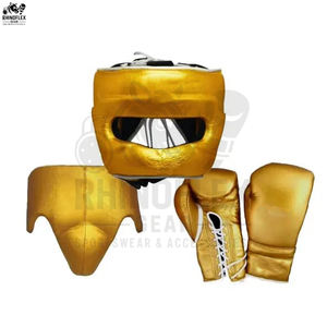Ensembles de Sparring professionnel de style Entraînement en plein air et équipement de Sparring avec gants en cuir Couvre-chef Ensembles de Sparring Protège-aine - Product Image 5