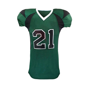 Venta al por mayor de camisetas de fútbol americano para jóvenes de secado rápido, transpirables y personalizados impresos uniformes sublimados en tallas grandes - Product Image 6