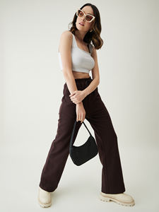 กางเกงขาตรงผ้าเทอร์รี่เอวยางยืดและเชือกผูกสำหรับลูกค้าร้านบูติกและเสื้อผ้าออกแบบได้ตามต้องการ - Product Image 6