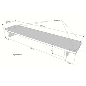 Acacia <b>Wood</b> 1m Monitor Stand 25mm Thick MS68017 New Stock - Product Image 3