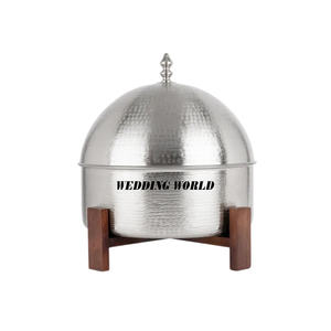 Juego de tres ollas de acero inoxidable, tamaños personalizados, cazuela de diseñador de calidad superior, superventas, calentador de alimentos de Metal elegante - Product Image 4