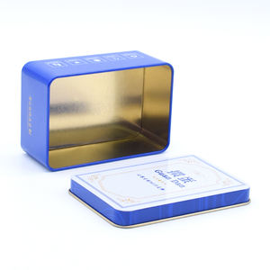 Металлическая коробка-футляр для упаковки с индивидуальной печатью логотипа, прямоугольная жестяная коробка - Product Image 3