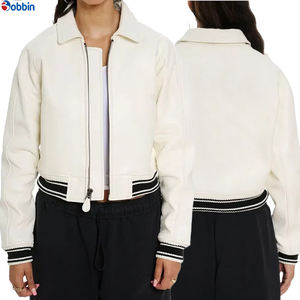 Chaquetas de Cuero Blancas de Invierno Personalizadas Más Vendidas, Chaquetas de Cuero Cortas de Primera Calidad, Último Modelo de Chaquetas de Cuero Cortas Personalizadas - Product Image 2