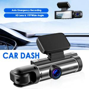 Melia 3-Inch FHD 1080P Car DVR <span class=keywords><strong>Camera</strong></span> 2 Lens Rotating Dashcam Video Recorder Visão Noturna Auto Traço Cam Black Box