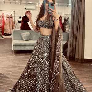 ชุดเลเฮนกาอินเดียแบบพรีเมียม ประดับด้วยผ้าเน็ต ดีไซน์เนอร์บอแลวีดี สำหรับงานปาร์ตี้ งานแต่งงาน ขายดีที่สุด แฟชั่นสำหรับผู้หญิง ชุดสำหรับงานเทศกาล - Product Image 3