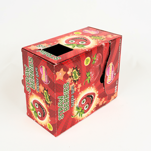 Boîte en carton auto-élevante pour emballage alimentaire de chewing-gum à la fraise, 200 pièces, présentoir de bonbons fruités, impression quadricolore brillante - Product Image 5