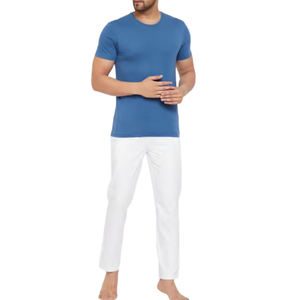 Ropa de dormir para hombres algodón cómodo suave transpirable pijamas venta al por mayor fábrica de ropa de dormir OEM logotipo personalizado proveedor - Product Image 4