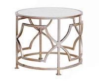 Table d'appoint en métal de conception antique de qualité supérieure en pierre blanche finition enduite de poudre dorée disponible à bas prix de gros Inde