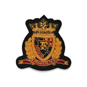 Insignia personalizable de sombrero real, insignia bordada a mano para camisas de uniformes, parches de sombreros de EE. UU. - Product Image 5