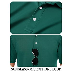 Camisetas de polo de golf de color sólido personalizadas Diseño de alta calidad Slim Fit Diseño de logotipo personalizado Camisetas de Polo de manga corta para hombres con botón - Product Image 4