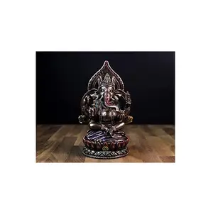 Export Quality Lord Ganesh Statue Bonded Bronze 8.2 Inch Small Size Ganpati Idol for Good Luck at Best Prices