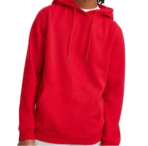 Sudaderas con capucha hechas a medida Sudaderas con capucha de bloque de color sólido rojo de moda Sudaderas con capucha pulóver con estilo sólido impresas personalizadas - Product Image 5