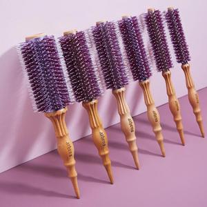 Brosse coiffante ionique pour usage professionnel en salon - Brosse à rouleaux Cellreborn Athens Goddess avec poils en bois et design ventilé - Product Image 4