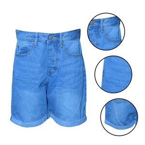 Pantalones cortos de mezclilla de lona para hombre de diseño personalizado de alta calidad patrón sólido desgastado juguetón 100% algodón Vintage transpirable secado rápido - Product Image 4