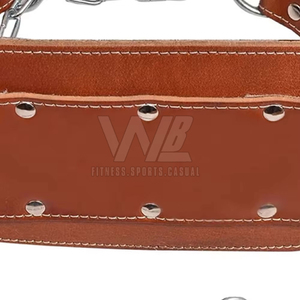 High Quality Cowhide Fitness <b>Belt</b> <b>Chain</b> Padded Double Dip Non-Slip Heavy Duty for Weightlifting Comfortable Pull Ups - Product Image 2