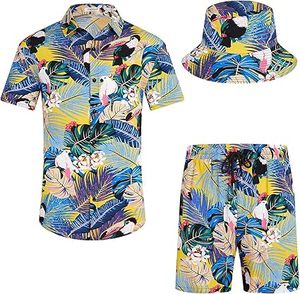 Camisa de playa hawaiana impresa en 3D personalizada de alta calidad para hombres nuevos conjuntos de camisetas de verano de moda - Product Image 6