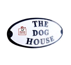 Placa de letrero de hierro fundido "THE DOG HOUSE" para letrero de puertas Placas de nombre de hierro fundido de Venta caliente- (175x90mm) - Product Image 3