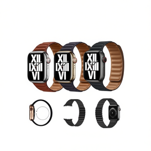 Correa de Malla de Cuero de Lujo DAM de 40 mm con Hebilla de Mariposa para Reloj - Product Image 2