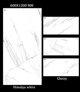 Carrelage de Porcelaine 60x120 cm Himalya Blanc Neige Aspect Marbre Moderne Poli Carrelage de Sol Vitré En Porcelaine De Fournisseur Principal - Product Image 2