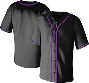 Chemises de maillot de baseball et de softball en coton doux conçues sur mesure Uniforme sublimé personnalisé pour petits lots - Product Image 1