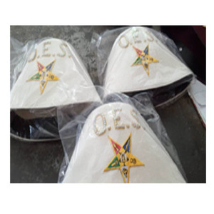 Ordre de l'étoile orientale OES strass blanc avec jaune Tussle Fez chapeau franc-maçon maçonnique Regalia OES chapeau taille 7 3 pièces - Product Image 1