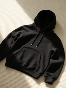 Sudadera con Capucha de Color Sólido 100% Algodón para Hombre, Logotipo Personalizado, Secado Rápido, Felpa Ecológica, Transpirable, Moderna y Bordada - Product Image 6