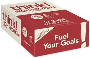 think! Protein <b>Bars</b>, High Protein <b>Snacks</b>, Gluten Free, Kosher Friendly,Variety Pack, Nutrition <b>Bars</b>, 2.1 Oz per <b>Bar</b>, 12 Count - Product Image 2